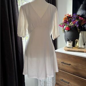 PrettyLittleThing White Backless Dress